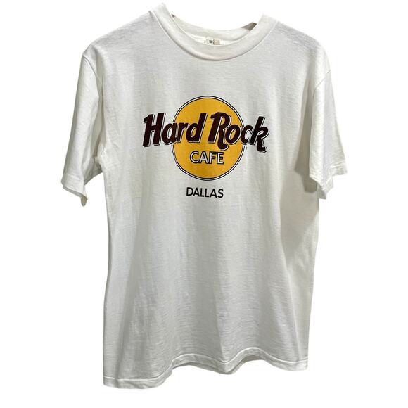 Vintage 90s Hard Rock Cafe Dallas Graphic Crewneck Short sleeve T-Shirt ; Large - Picture 1 of 9